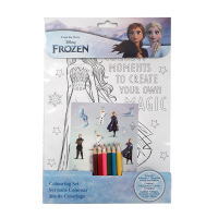 Vymaovnka set s pastelkami a samolepkami Frozen