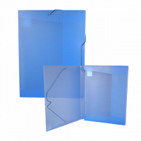 Plastov box s gumikou A4 3cm modr 550
