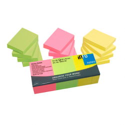 Bloky samolepiace GN 40x50 neon 12x80l
