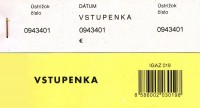 Vstupenka trojdielna slovovan 100 listov