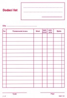 Dodac list A5 bez DPH samoprepis 100 listov
