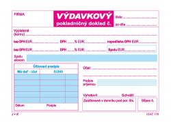 Vdavkov pokladnin doklad obyajn dvojfarebn