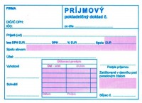 Prjmov pokladnin doklad samoprepis A6 s DPH dvojfarebn