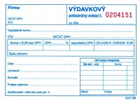 Vdavkov pokladnin doklad A6 samoprepis slovan
