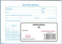 Dovolenka A6 samoprepis blok 100 listov