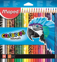 Pastelky MAPED/24 Animal trojuholnkov