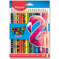 Pastelky MAPED/18 Animal trojuholnkov