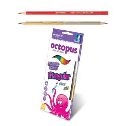 Pastelky trojhrann+strhadlo OCTOPUS/12+1