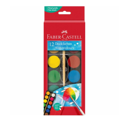Vodov farby Faber Castell 12 farieb 30mm