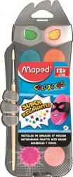 Vodov farby Maped 12 farieb 30mm + tetec
