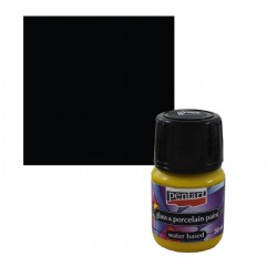 Farba na sklo a porceln 30ml ierna 21347