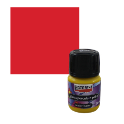 Farba na sklo a porceln 30ml erven 21337