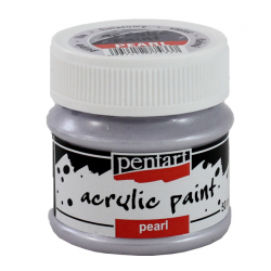 Akrylov farba perleov Pentart 50ml, biela 2832