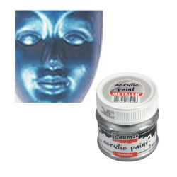 Akrylov farba metalick Pentart 50ml modr 3530