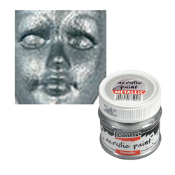 Akrylov farba metalick Pentart 50ml rokokovo strieborn 13142