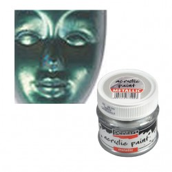 Akrylov farba metalick Pentart 50ml zelenomodr 3532
