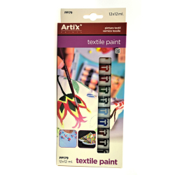 Farby na textil Artix sada 12x12ml