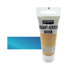 Akrylov farba krmov metalick Pentart 60ml svetlomodr 28017