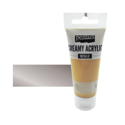 Akrylov farba krmov metalick Pentart 60ml strieborn 28008
