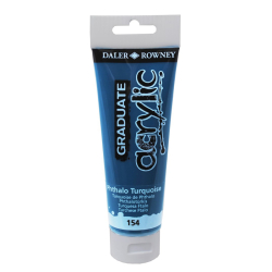 Akrylov farba D&R Graduate 120ml Phthalo Turquoise 154