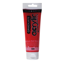 Akrylov farba D&R Graduate 120ml Cadmium Red Deep Hue 504