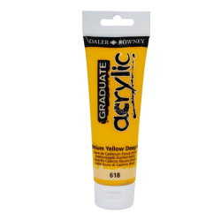 Akrylov farba D&R Graduate 120ml Cadmium yellow deep 618