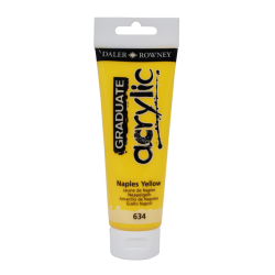 Akrylov farba D&R Graduate 120ml Naples Yellow 634