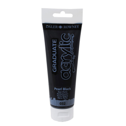 Akrylov farba D&R Graduate 120ml Pearl Black 032