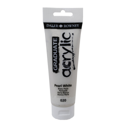 Akrylov farba D&R Graduate 120ml Pearl White 020
