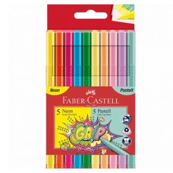 Fixky Faber Castell GRIP/10 nenov a pastelov farby