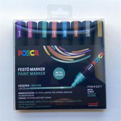 Popisova akrylov UNI Posca PC-5M/8ks metlov farby
