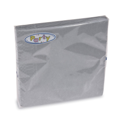 Papierov obrsky 33x33cm/20ks 3 vrstvov strieborn 70795