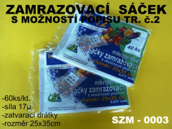Sok mikrotnov zamrazovac 250x350 17mic transparetn
