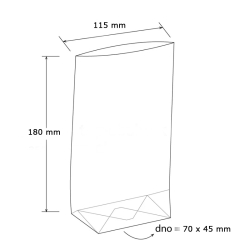 Celofnov sok 70+45x180mm krovm dnom/50