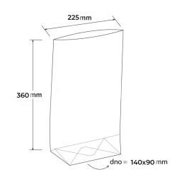Celofnov sok 120+90x350mm krovm dnom/100