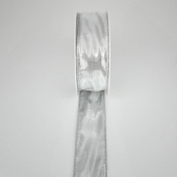 Stuha ltkov 25mmx3m strieborn