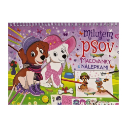 Milujem psov omaovnky s nlepkami