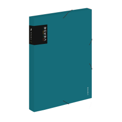 Plastov box s gumikou A4 3cm VERDE modr
