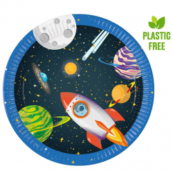 Prty tanier papierov Rocket Space 23cm 8ks