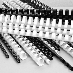 Hrebe plastov okrhly 10mm 41-55listov biely