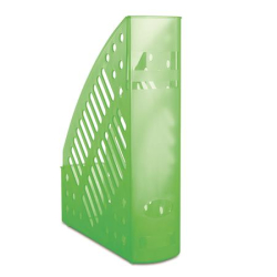 Stojan na asopisy plast DONAU 7cm transp.zelen