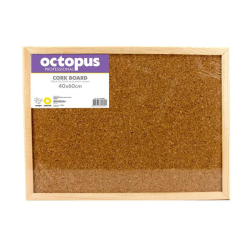 Korkov nstenka dreven rm 40x60cm OCTOPUS