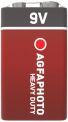 Batria, 9V, 1 ks, (zinko-uhlkov), zmrovacia flia, AGFAPHOTO "Heavy Duty".