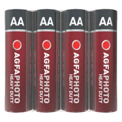 Batria, AA, 4 ks, (zinko-uhlkov), zmrovacia flia, AGFAPHOTO "Heavy Duty"