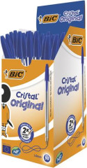 Gukov pero, 0,32 mm, s vrchnkom, BIC "Cristal Original", modr