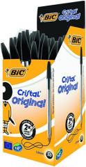 Gukov pero, 0,32 mm, s vrchnkom, BIC "Cristal Original", ierne