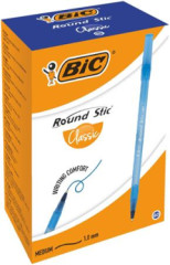 Gukov pero, 0,32 mm, s vrchnkom, BIC "Round Stic Classic", modr