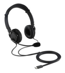 Nhlavn slchadl, s mikrofnom, USB-C, KENSINGTON