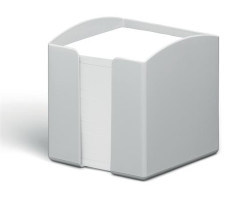 Driak na papierov bloky, plastov, 100x100 mm, naplnen, DURABLE "ECO", siv