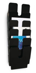 Stojan na prospekty, nstenn, stojat, A4, DURABLE "FLEXIPLUS 6", ierna